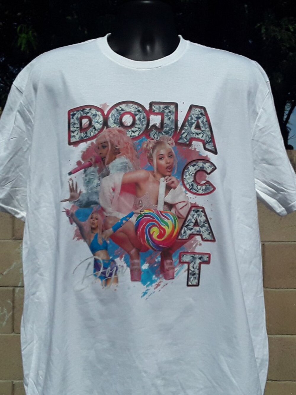 Doja Cat Bootleg Rap Tee Pop Star Graphic T-Shirt White